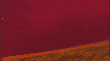 a video game scene with a monster and a man in a field