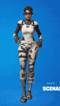 a woman in a camouflage outfit is dancing in a video game