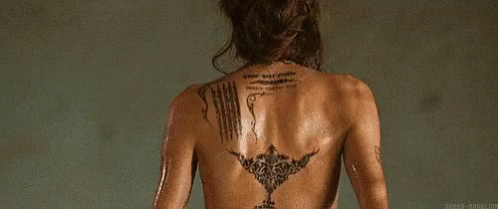 Angelina Jolie Tattoos GIF - Angelina Jolie Tattoos GIFs