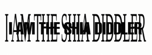 a sign that says i am the shia diddler on it