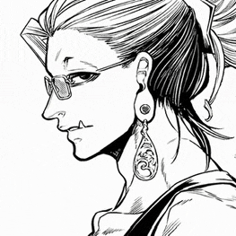 a black and white drawing of a woman with glasses and earrings .