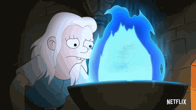Staring Blue Fire GIF - Staring Blue Fire Interesting GIFs
