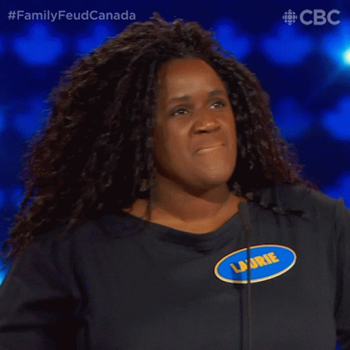 Intense Thinking Laurie GIF - Intense Thinking Laurie Family Feud Canada GIFs