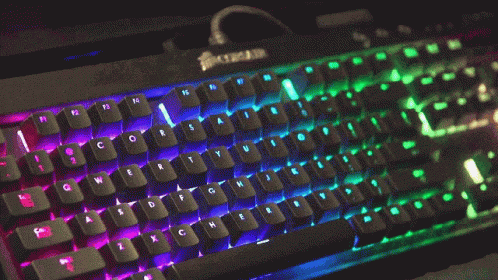 Rgb Keyboard Neon Lights GIF - Rgb Keyboard Neon Lights Glowing Keyboard GIFs