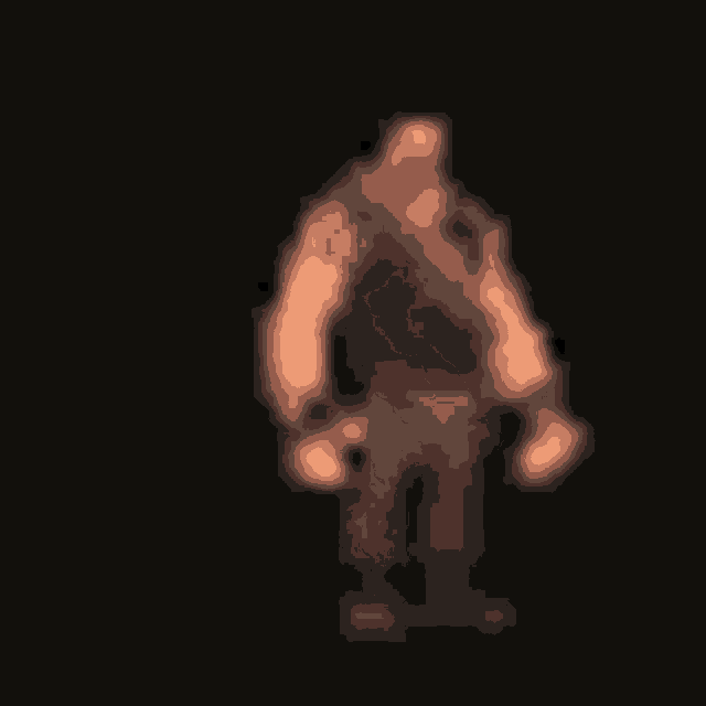 a blurry picture of a man with his arms outstretched .