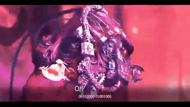 a video of a robot with the words oh written on the bottom