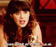 Day Drinking GIF - Day Drinking Jessica Day Drinks GIFs