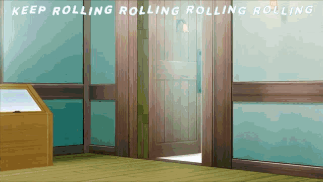 a sign that says keep rolling rolling rolling on it
