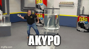 a man is dancing in front of flex tape