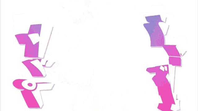 a girl with a bow on her hair is surrounded by purple letters