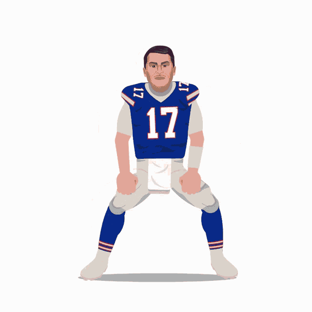 a cartoon of a football player with the name josh allen on it