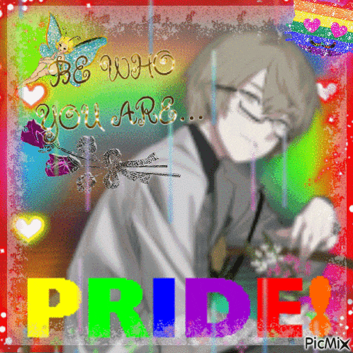 a picture of a man with the words " be who you are "