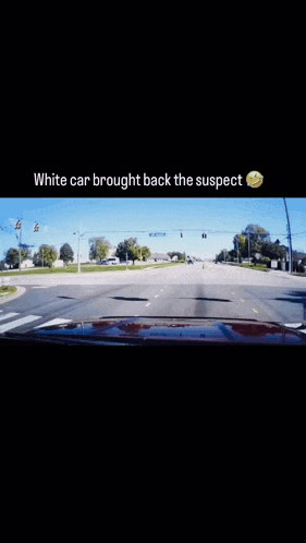 a white car brought back the suspect after a car accident