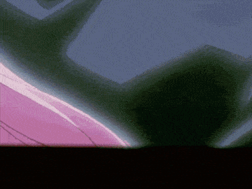 a purple and black background with a shadow of a person