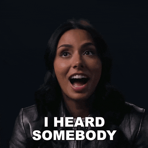 a woman says i heard somebody in a dark room