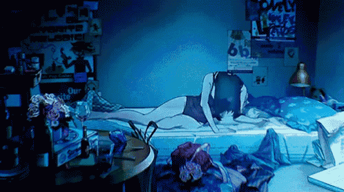 Lonely In A Blue Room GIF - Blue Room Lonely GIFs