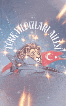a poster with a lion in a fighter jet and the words hoşgeldiniz
