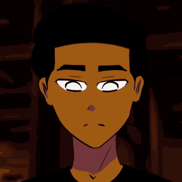 a cartoon drawing of a man 's face with his eyes closed