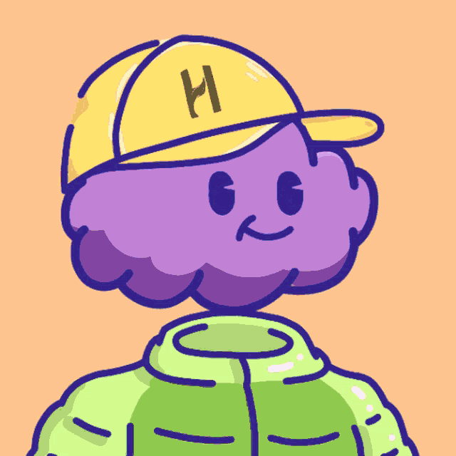 a cartoon drawing of a person wearing 3d glasses and a hoodie
