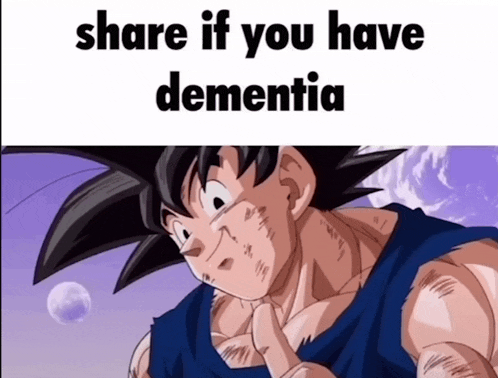 a picture of a man with the words share if you have dementia