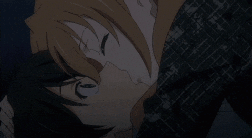 a couple kissing in a dark room with a grid pattern