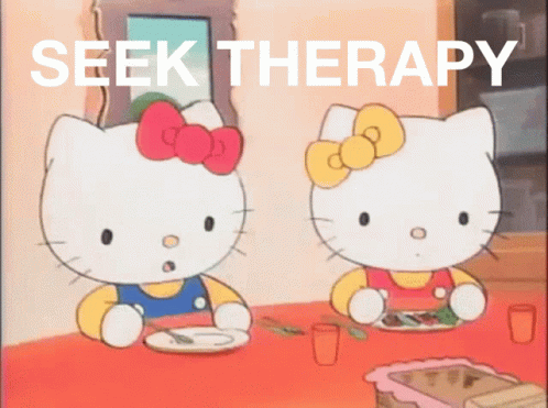 Hello Kitty Therapy GIF - Hello Kitty Therapy Seek Therapy GIFs