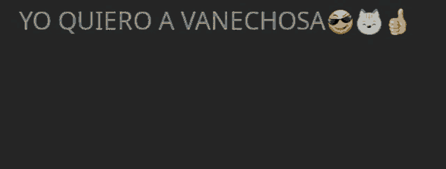 a black background with smiley faces and the words yo quiero a vanechosa