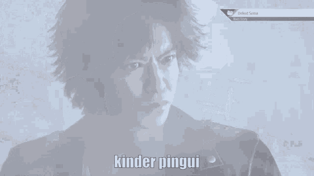 a video game scene with the words kinder pingui in the corner