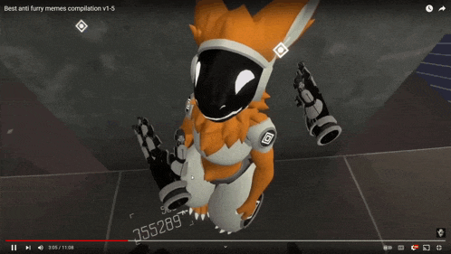 a video game character with the number 355829 on the bottom