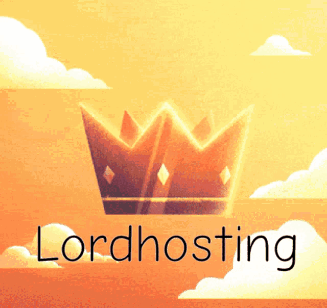 an illustration of a crown and the words lordhosting