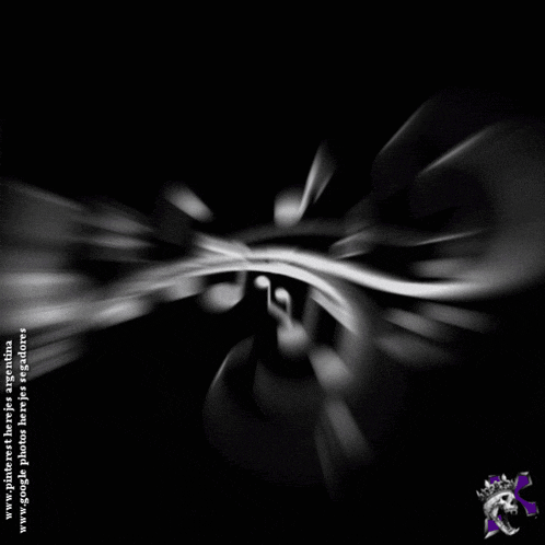 a black background with a purple skull and the words www.pinterest.com.ar