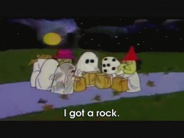 The Lucky One GIF - Charlie Brown Got A Rock Peanuts GIFs