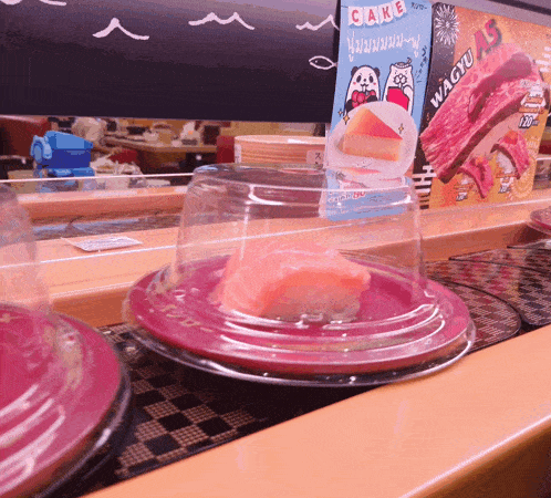 Sushiro Salmon Sushi Atom Dinner GIF - Sushiro Salmon Sushi Atom Dinner GIFs