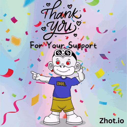 a cartoon character with a shirt that says " zhot " on it