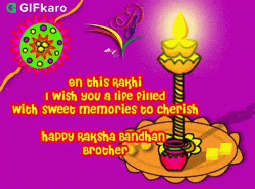 Happy Raksha Bandhan Brother Gifkaro GIF - Happy Raksha Bandhan Brother Gifkaro I Wish You A Life Filled With Sweet Memories GIFs