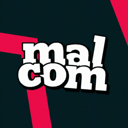 a black and red logo for malcom