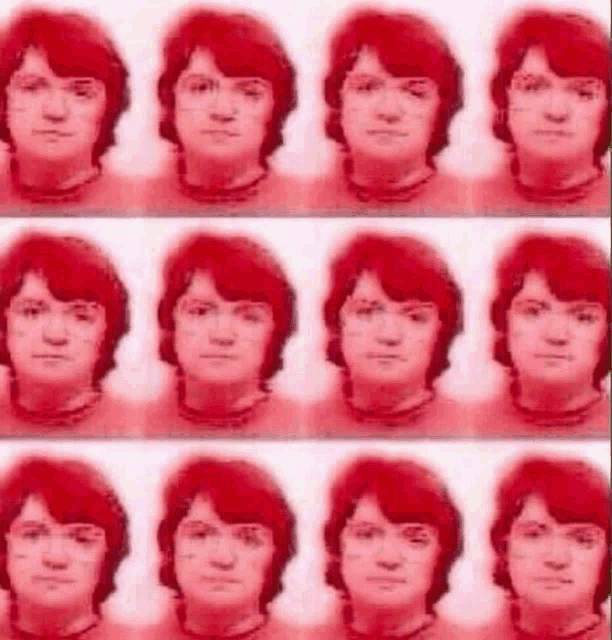 a collage of images of a woman 's face with different facial expressions .