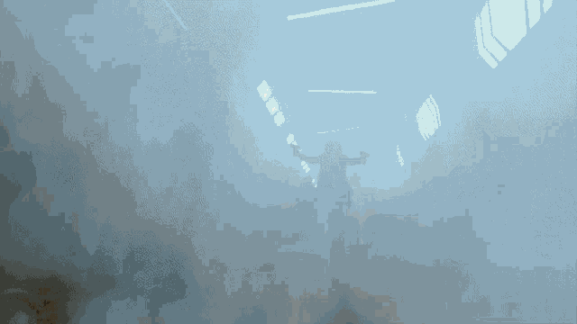a silhouette of a person in a room with a lot of smoke