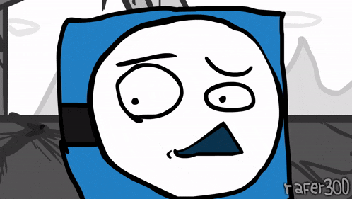 a cartoon drawing of a face with the name rafer300 below it