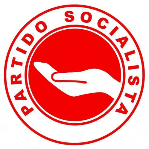 a partido socialista logo with a hand in a red circle