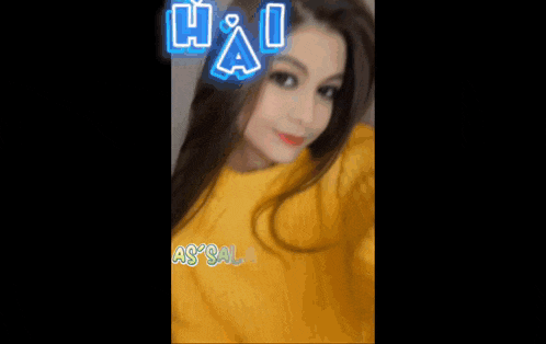 a picture of a woman with a yellow smiley face in the background