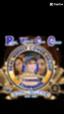 a blurry picture of a circle with the words pvg on it