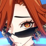 a close up of a person 's face with red hair and sunglasses on