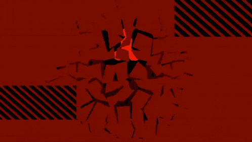 a silhouette of a person in a red circle on a red background