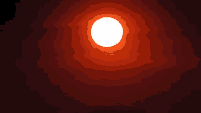 the sun is shining brightly in a dark sky