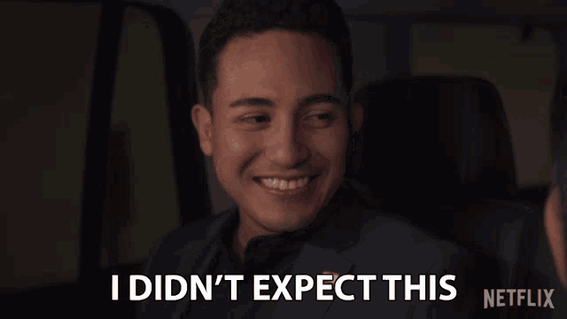 a man in a suit says " i didn 't expect this "