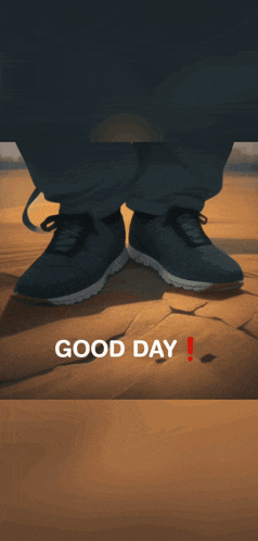a picture of a person jumping in the air with the words good day on the bottom