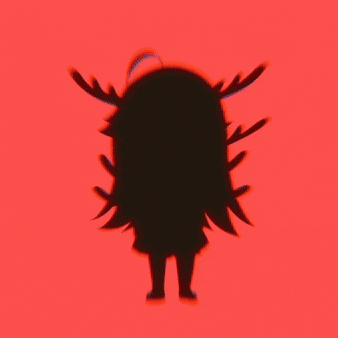 a silhouette of a person with wings on a red background ..