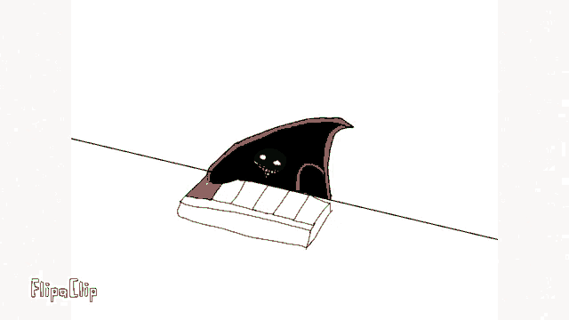 a black and white drawing of a pirate hat with a skull on it and the word flipaclip below it