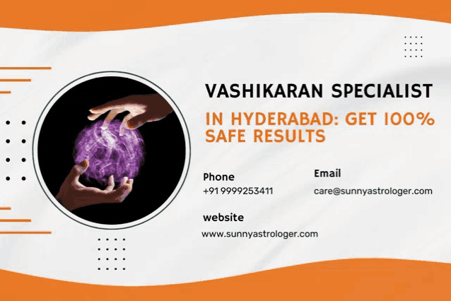 a poster for a vashikaran specialist in hyderabad